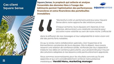 Cas clients - Square Sense - Corporate Communication