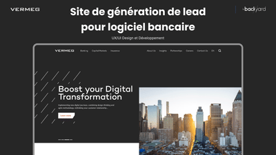 Site de génération de lead pour logiciel bancaire : Vermeg - Création de site internet