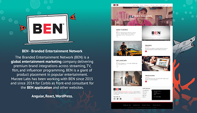 Branded Entertainment Network (BEN) consultancy - Website Creatie