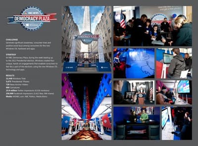 WINDOWS/DEMOCRACY PLAZA - Publicidad