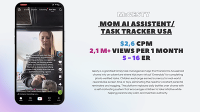 M:Gesty (Mom AI Assistant / Task Tracker App, USA) - Content Strategy