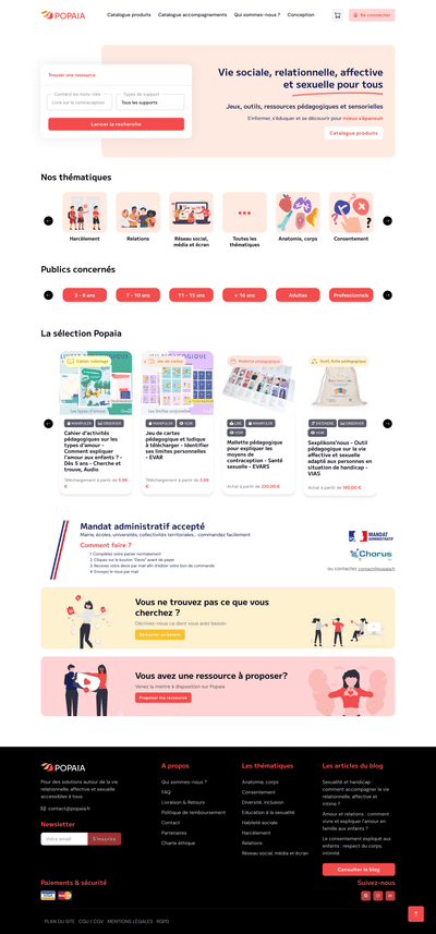 Popaia - Création de site internet