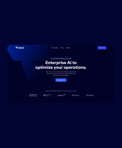 Website Redesign and Webflow development for Tekst.com - Création de site internet