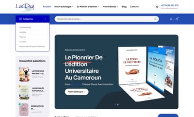 Réalisation du site internet Les Presses Universitaires de Yaoundé - E-Commerce