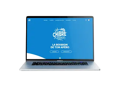 Site e-commerce de la boisson Chibre Bleu - Création de site internet