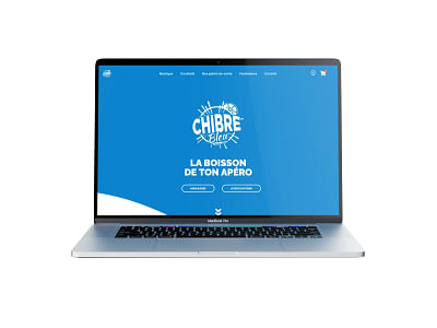Site e-commerce de la boisson Chibre Bleu - Création de site internet