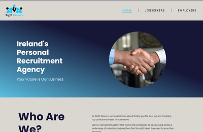 Website creation for www.rightcareers.ie - Copywriting
