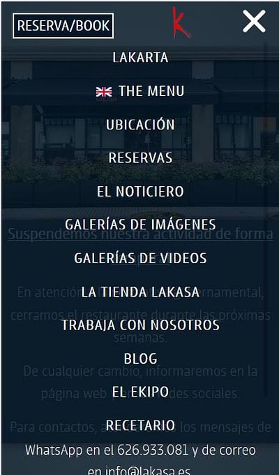Páginas web para restaurantes-Restaurante Lakasa - SEO