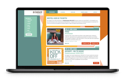 Maatwerk platform voor theater- en filmprogrammering - Website Creatie