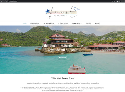 Luxury Travel, Launch Homepage - Textgestaltung