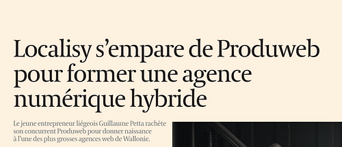 Localisy & Produweb SA cover