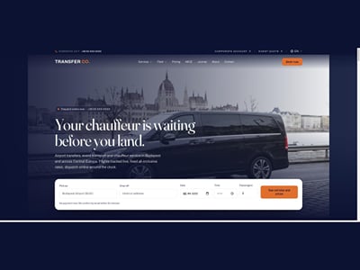 Transfer & chauffeur booking website - Application web