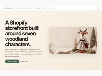 Forest Stitch Dolls - E-commerce