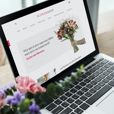 Een webdesign voor een kleurrijke bloemenwinkel - Website Creatie