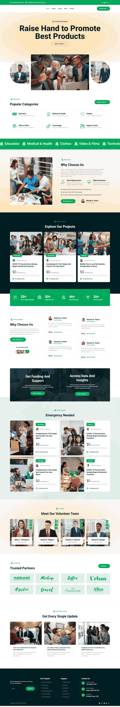 Modern Fundraising Platform Redesign Driving Donations and Engagement - Website Creation
