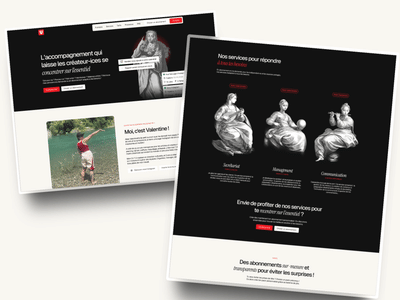 Landing Page Webflow - Valentinette - Création de site internet