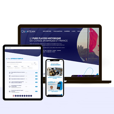 Site vitrine et emploi pour Quanteam - Conseil - Ergonomie (UX/UI)