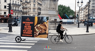 Campagne de vélos publicitaires à Paris - Evénementiel