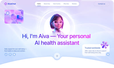 Branding and Design for Aiva AI Health Assisstant - App móvil