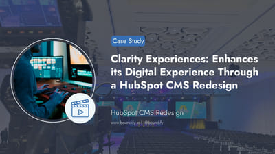 Clarity Experiences Enhanced Its Digital Presence with HubSpot CMS - Website Creation