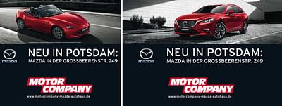 Motor Company- Mazda Busrückwände - Publicité Extérieure