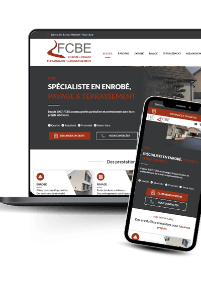 FCBE - Enrobé, pavage, terrassement et assainissement dans le Jura - Création de site internet