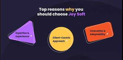 Joy-Soft Landing page design - Grafikdesign