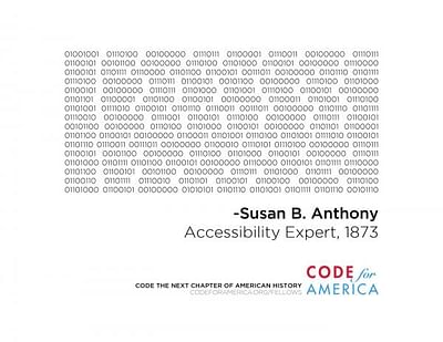 Susan B. Anthony, 1873, Accessibility Expert - Werbung