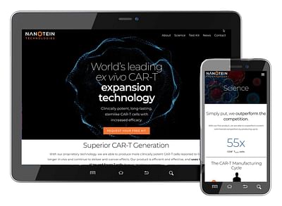 Biotech Startup Website Design - Ontwerp