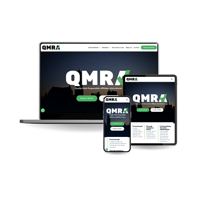 Website en visuele identiteit voor QMRA - Webseitengestaltung