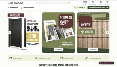 Site e-commerce Côté Clôture - E-commerce