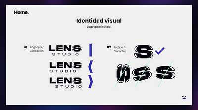 Lens Studio - Creación de marca - Branding & Posizionamento