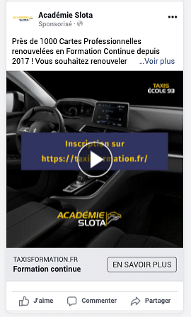 Campagne Facebook Ads pour entreprise de taxi