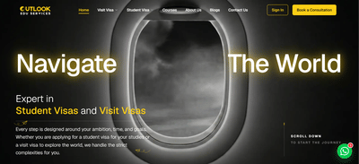 Outlook Edu Services, Education & Visa Consultancy Website - Webanwendung