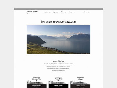 Nouveau site internet pour le Domaine Wannaz - Création de site internet