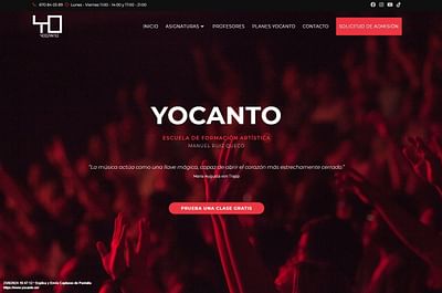 Artes Escénicas - Creación de Sitios Web