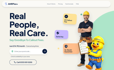 All Home Repairs 24/7 - Webanwendung