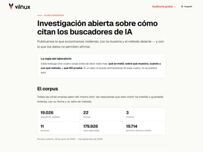 vilnux Research: hallazgos sobre cómo citan los buscadores de IA - Estudios de mercado