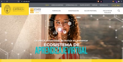 Diseño nuevo portal web UCB - Création de site internet