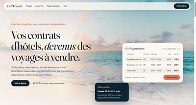 FullTravel : logiciel pour réceptifs et tour-opérateurs - Webanwendung