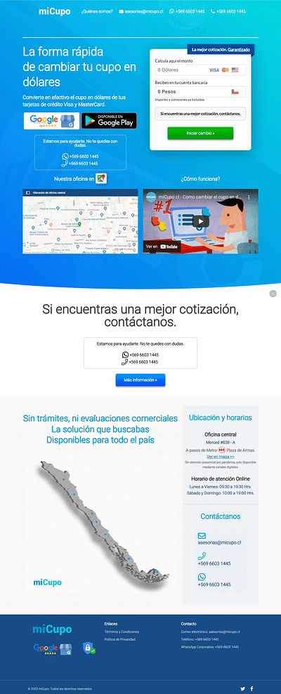 MiCupo - Aplicación web - Webanwendung