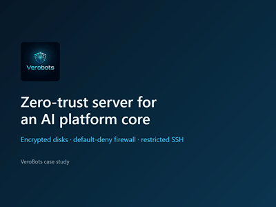Zero-trust server for an AI platform core - Cloud Consulting