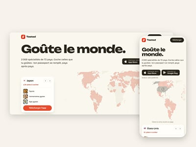 Tasted, app mobile de découverte culinaire - Application mobile
