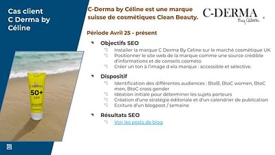 C-Derma By Céline, Marque de clean beauty suisse - Stratégie de contenu