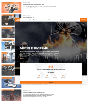 euvsdisinfo.eu - Software Entwicklung