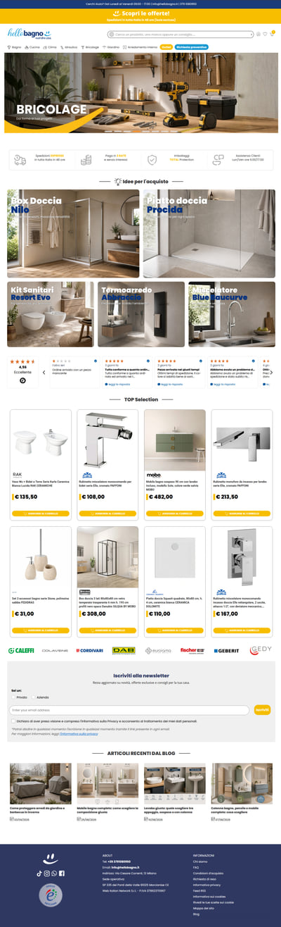Sviluppo E-commerce Hello Bagno - E-Commerce