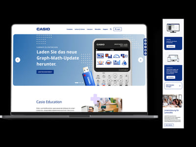 Freude am Rechnen. Website-Relaunch für CASIO. - Website Creation