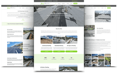 Niks Roofing Website - Creación de Sitios Web