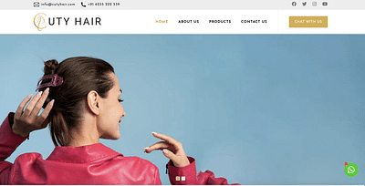 website developed for Cuty Hair, Kollam - Creazione di siti web