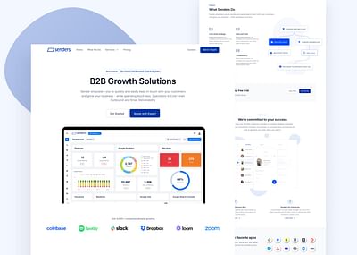 Senders - UI/UX (a transactional email service) - Webseitengestaltung